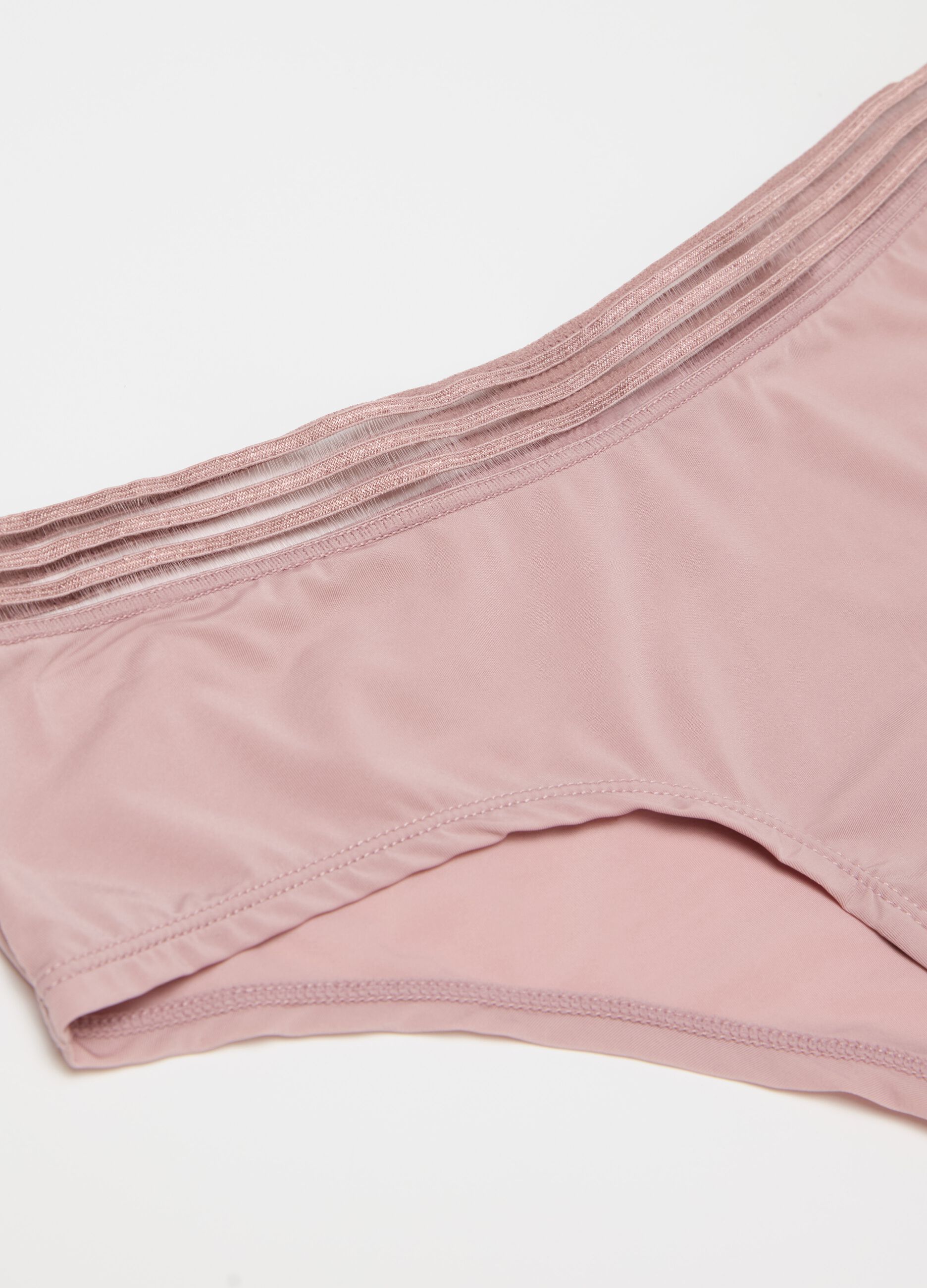 Culotte in microfibra con elastico rigato