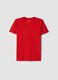 Boys&rsquo; red pure cotton T-shirt, regular fit_0
