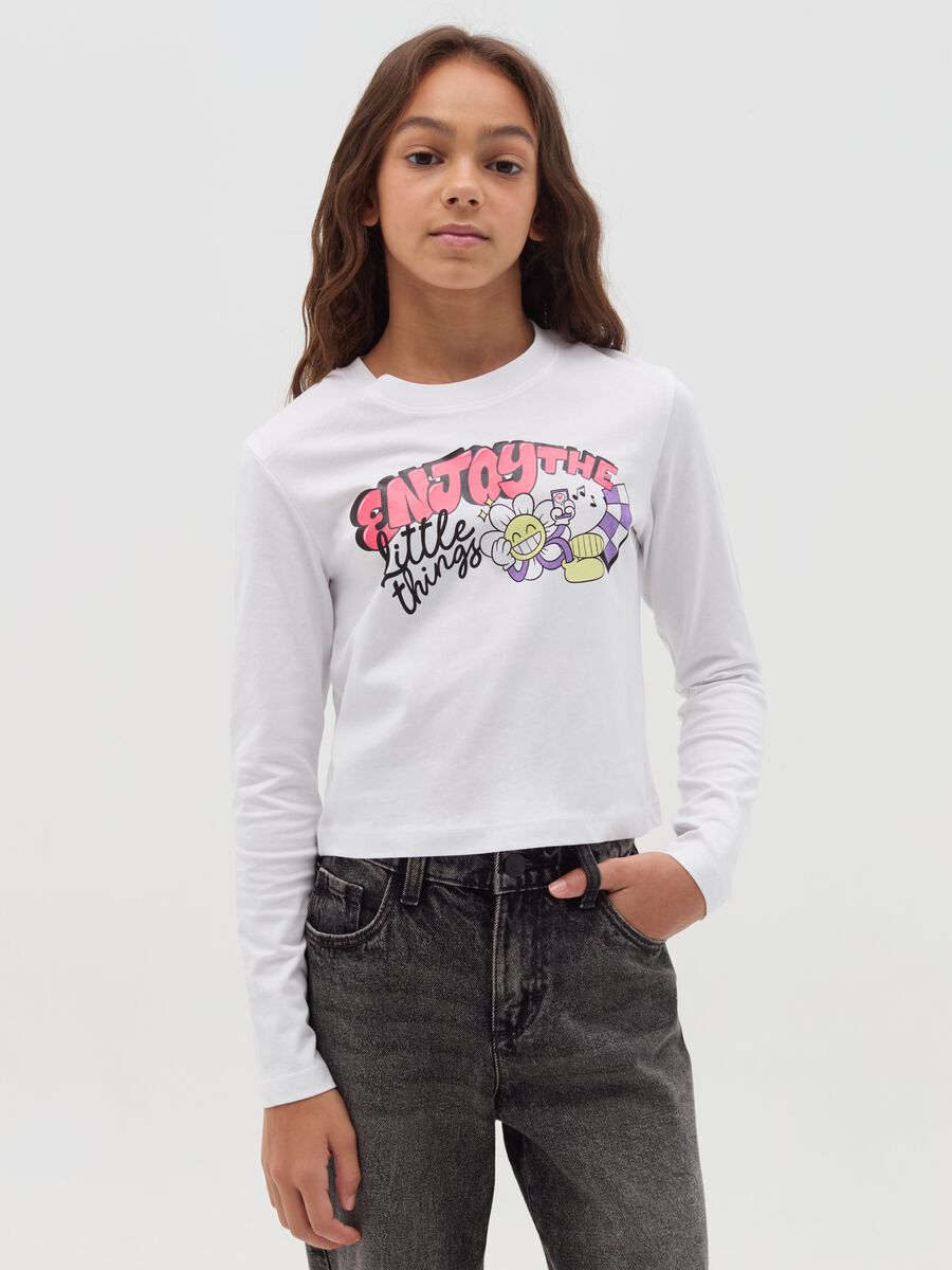 T-shirt maniche lunghe "Enjoy the little things"_0