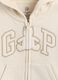 Beige hoodie with full zip_2