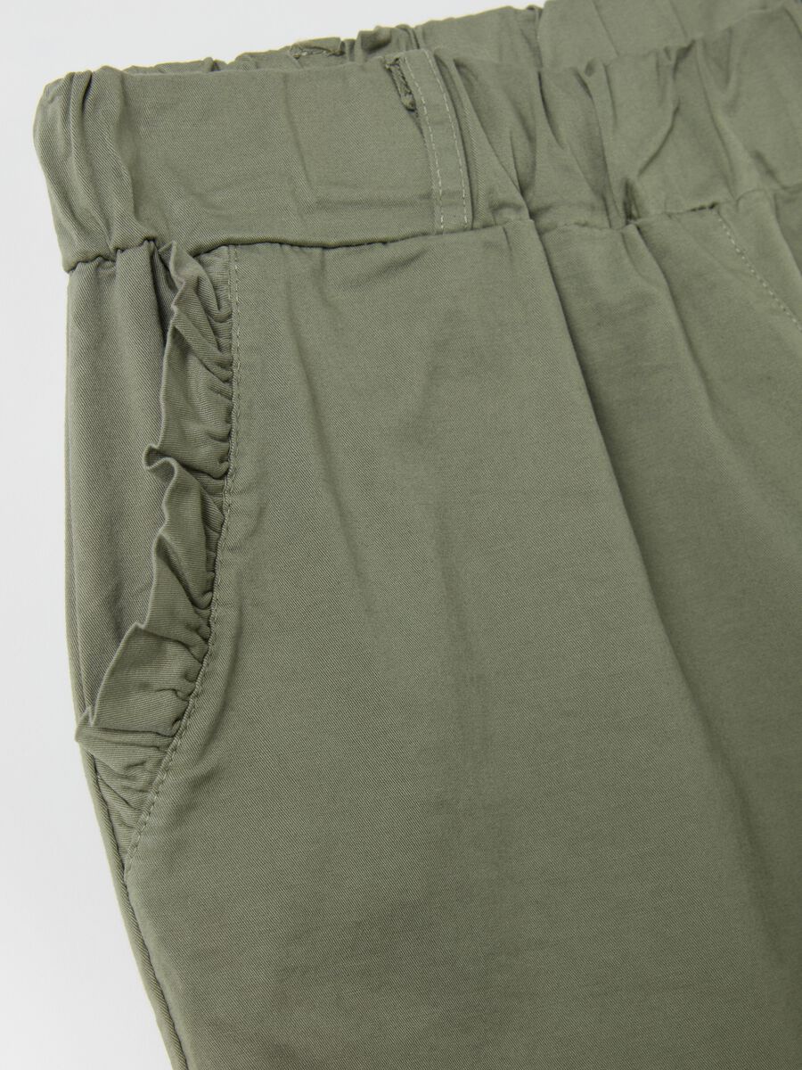 Stretch cotton trousers with drawstring_5