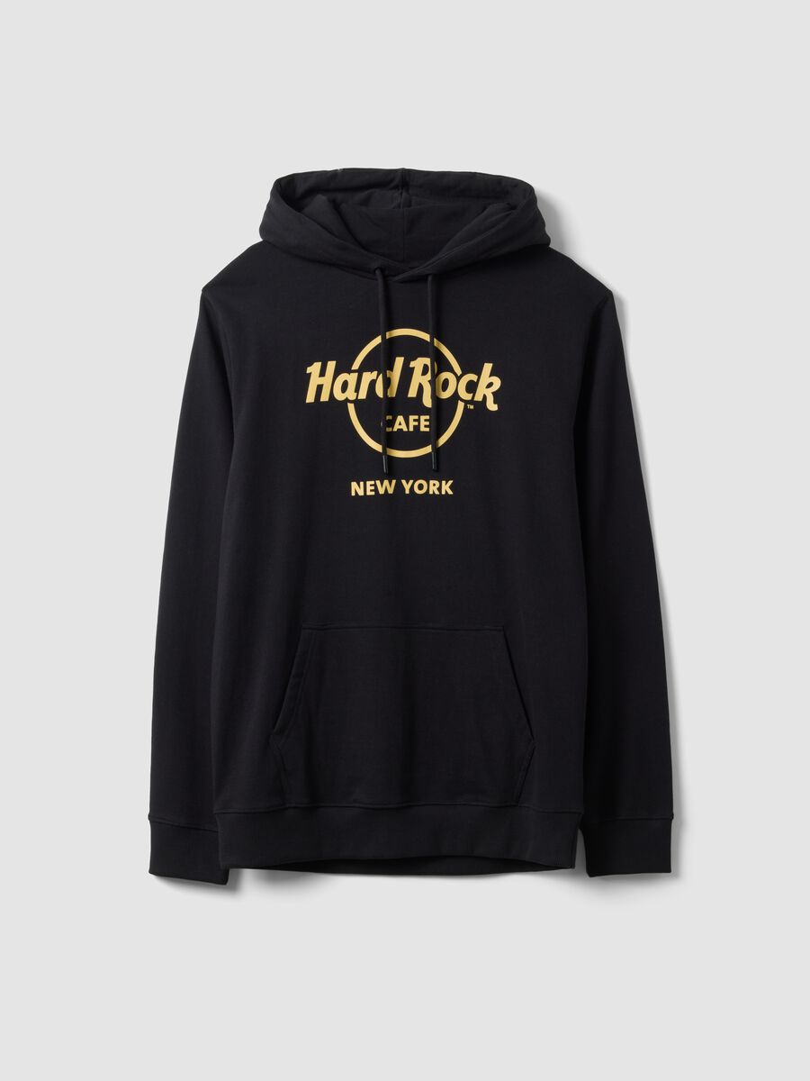Felpa in puro cotone nera regular fit Hard Rock Cafe NY_4
