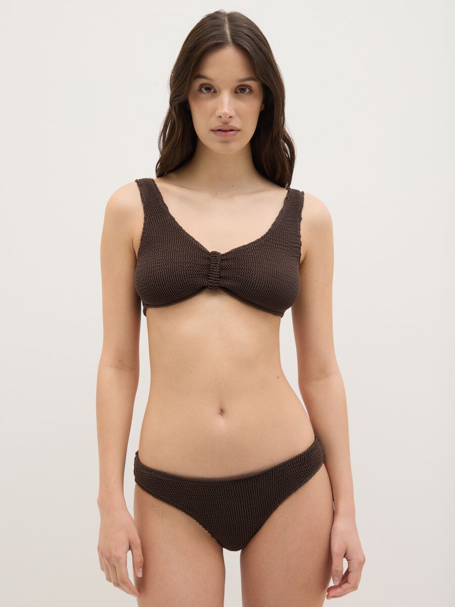 Women's brown stretch blend bikini_1