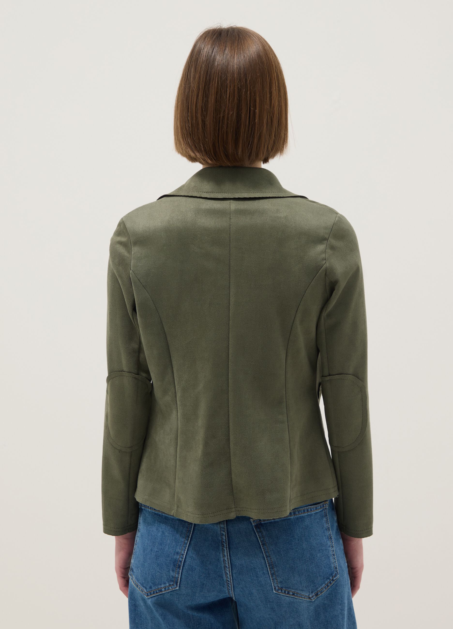 Green Lightweight Regular Fit Jacket with Pockets