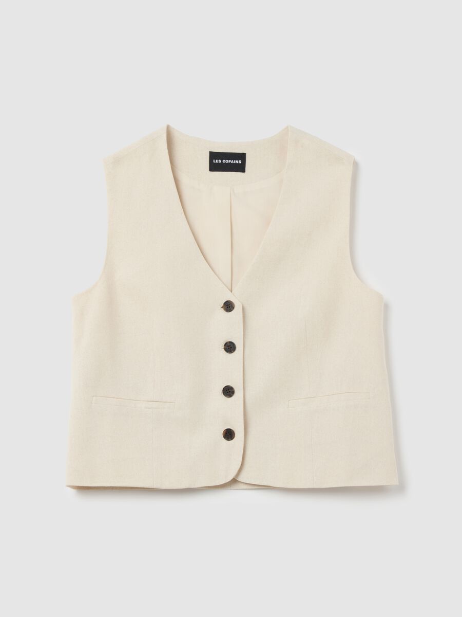 Gilet with V neck_0