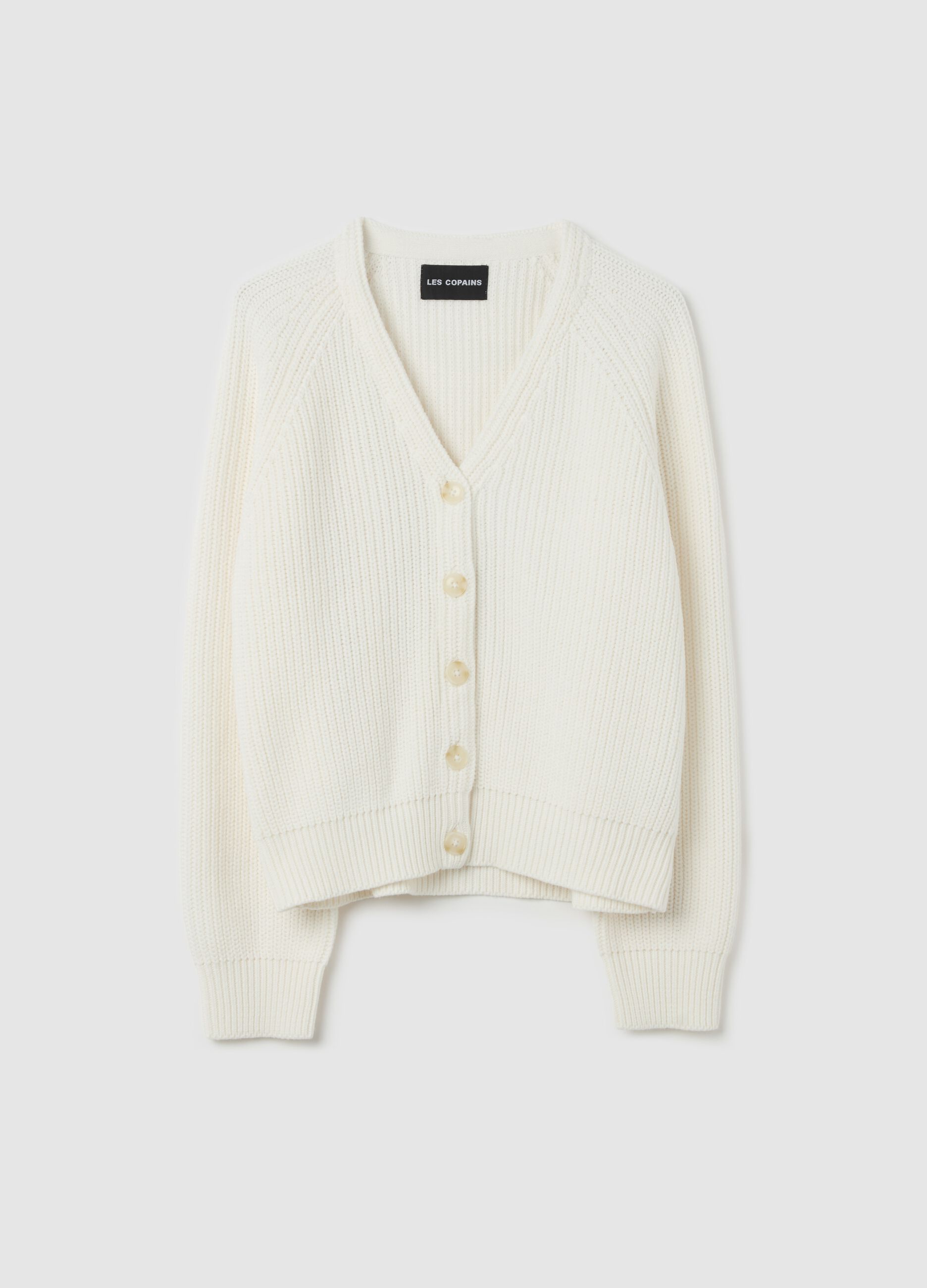 Cardigan with raglan sleeves