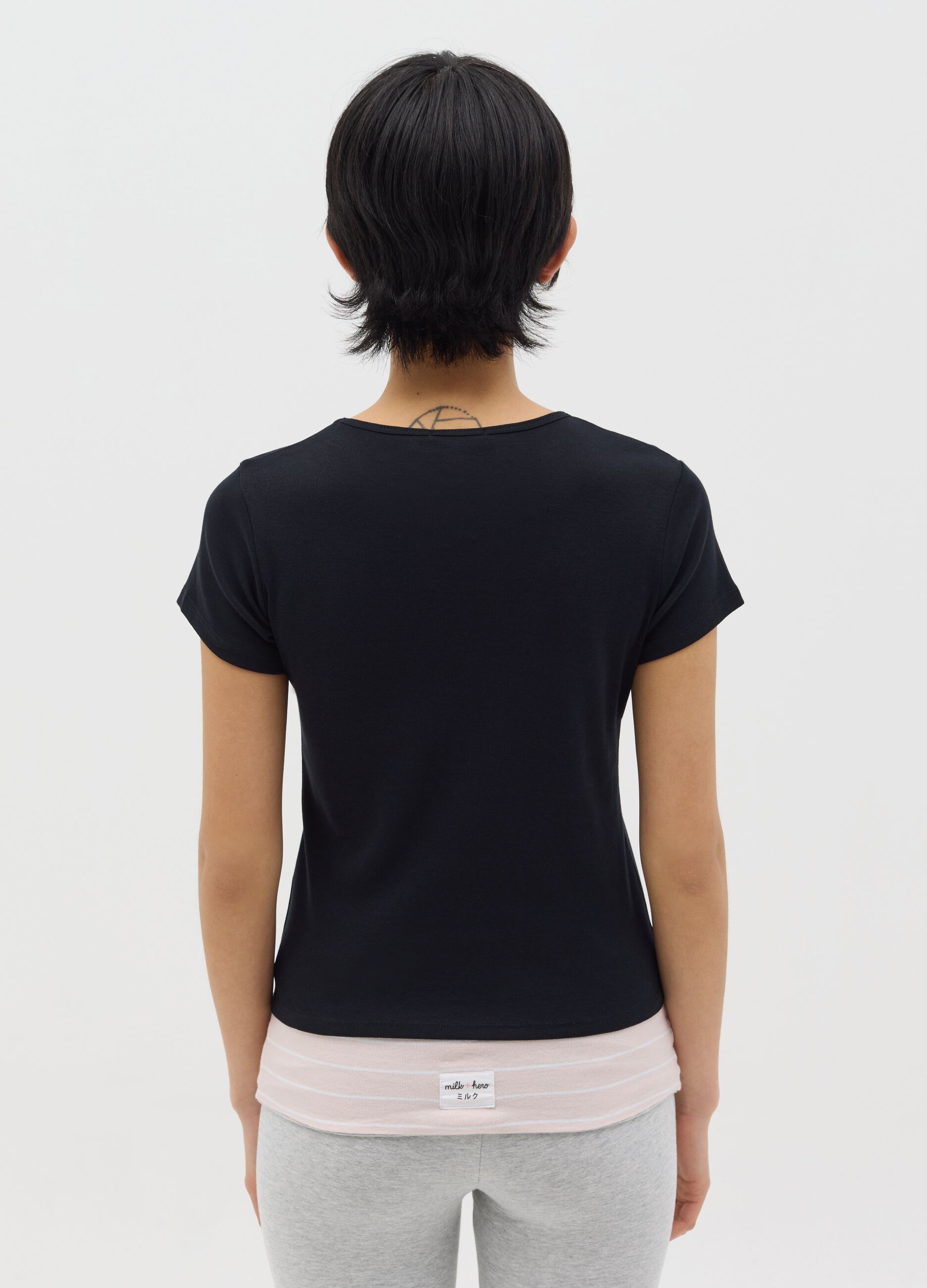 Slim-fit T-shirt in cotton