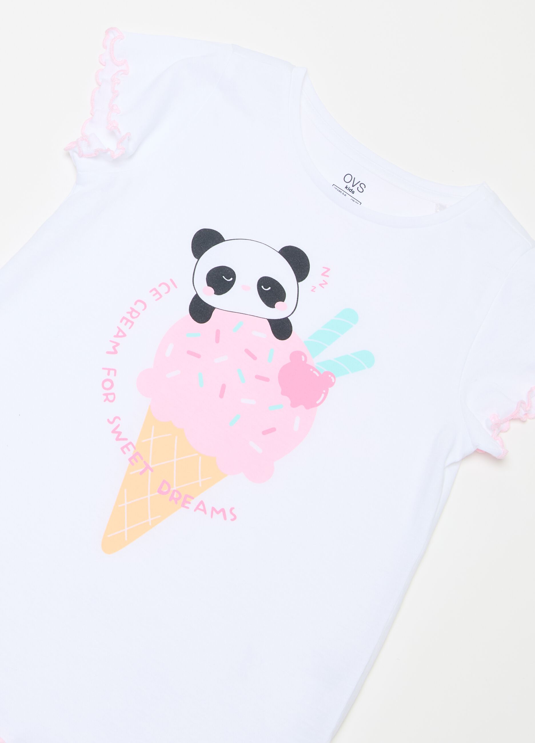 Pigiama in cotone bio con stampa