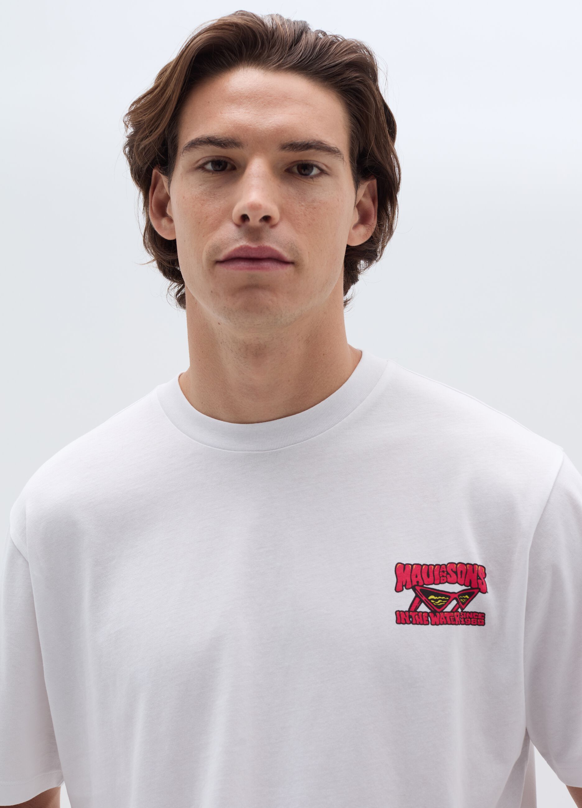 Slub jersey T-shirt with print