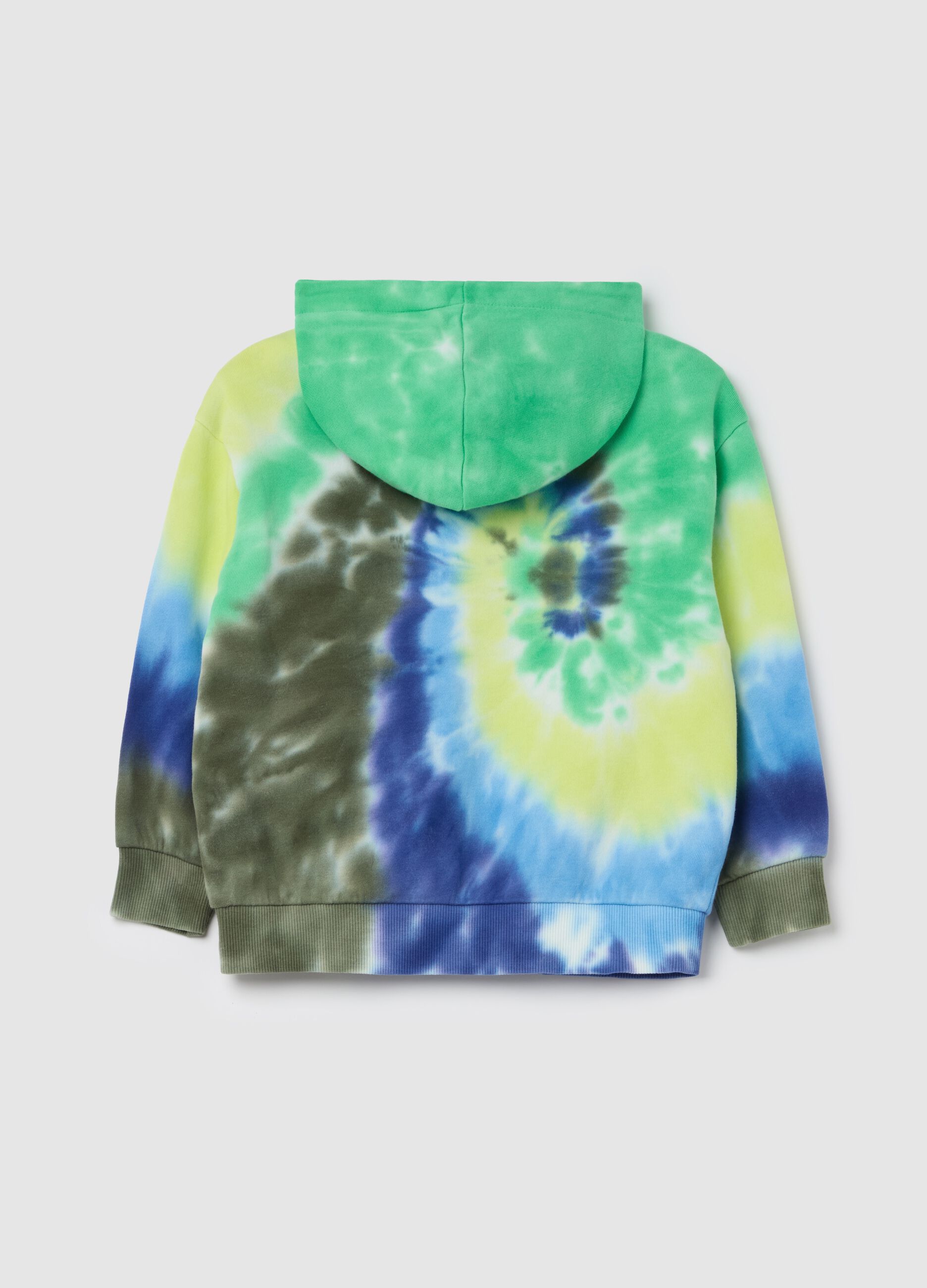 Tie Dye sweatshirt in French terry with hood
