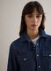 Regular fit blue denim pure cotton shirt_3