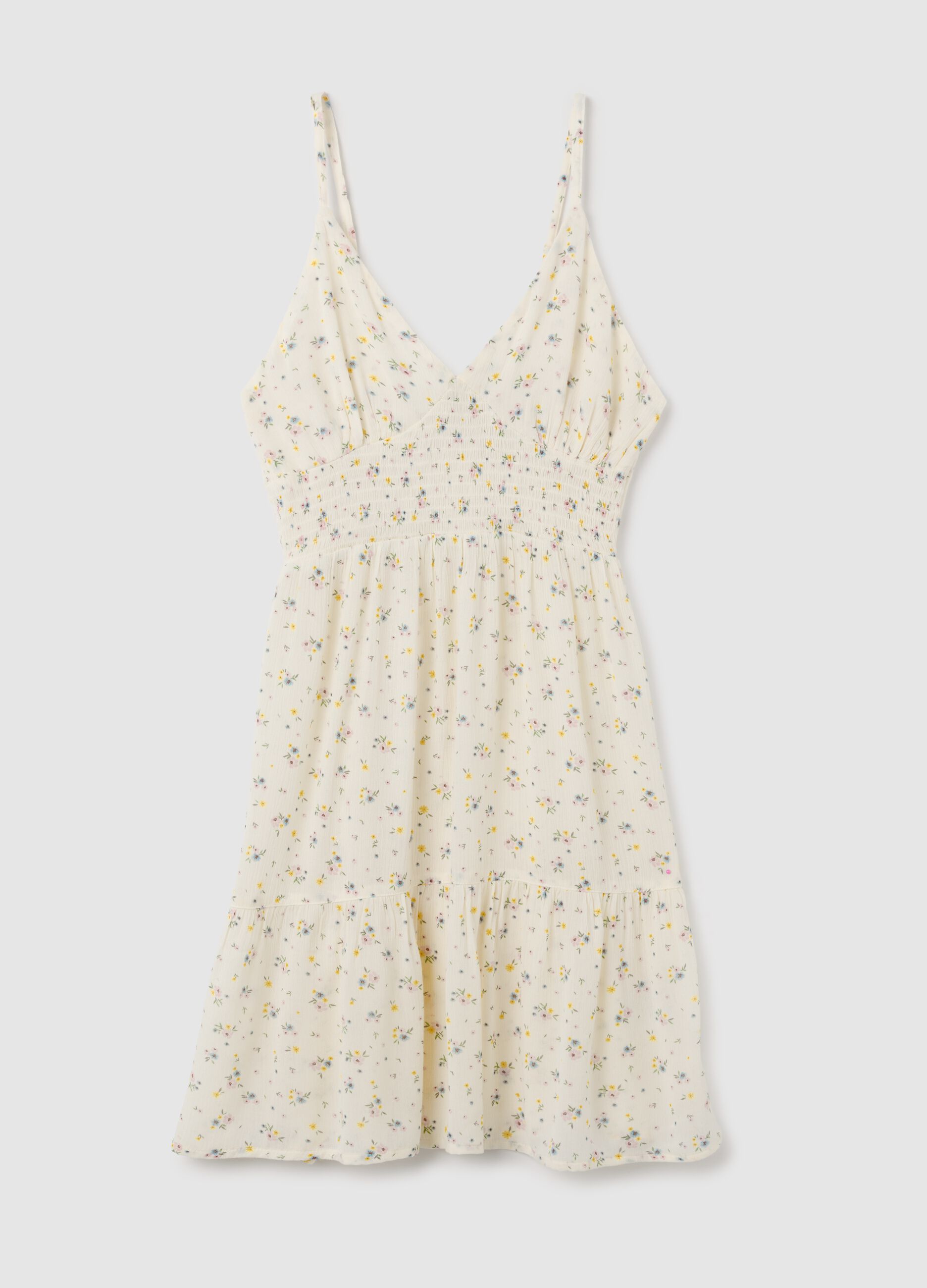 Women's Dress in Pure Multicolour Viscose, Regular Fit