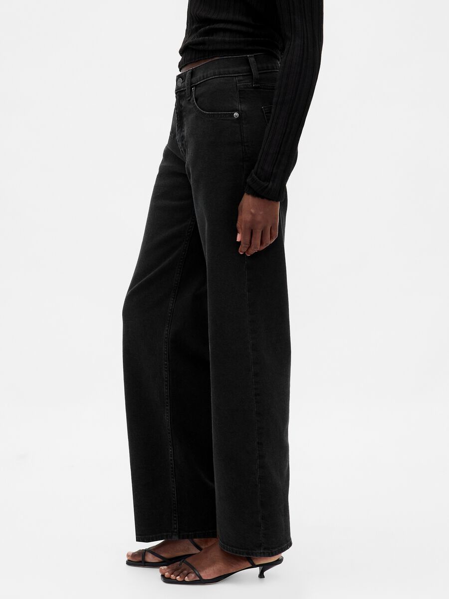 Pantaloni in denim nero elasticizzato_2