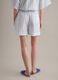 White pure cotton striped shorts_2