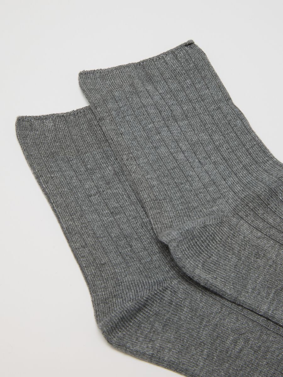 Two-pack grey elasticated socks_1