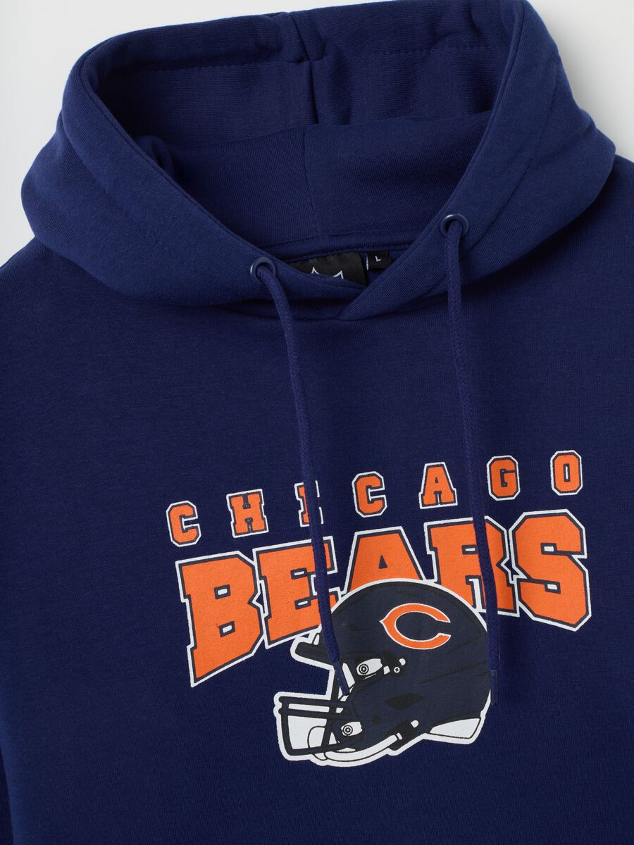 Blue cotton blend sweatshirt with Chicago Bears logo_5