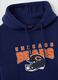 Blue cotton blend sweatshirt with Chicago Bears logo_5