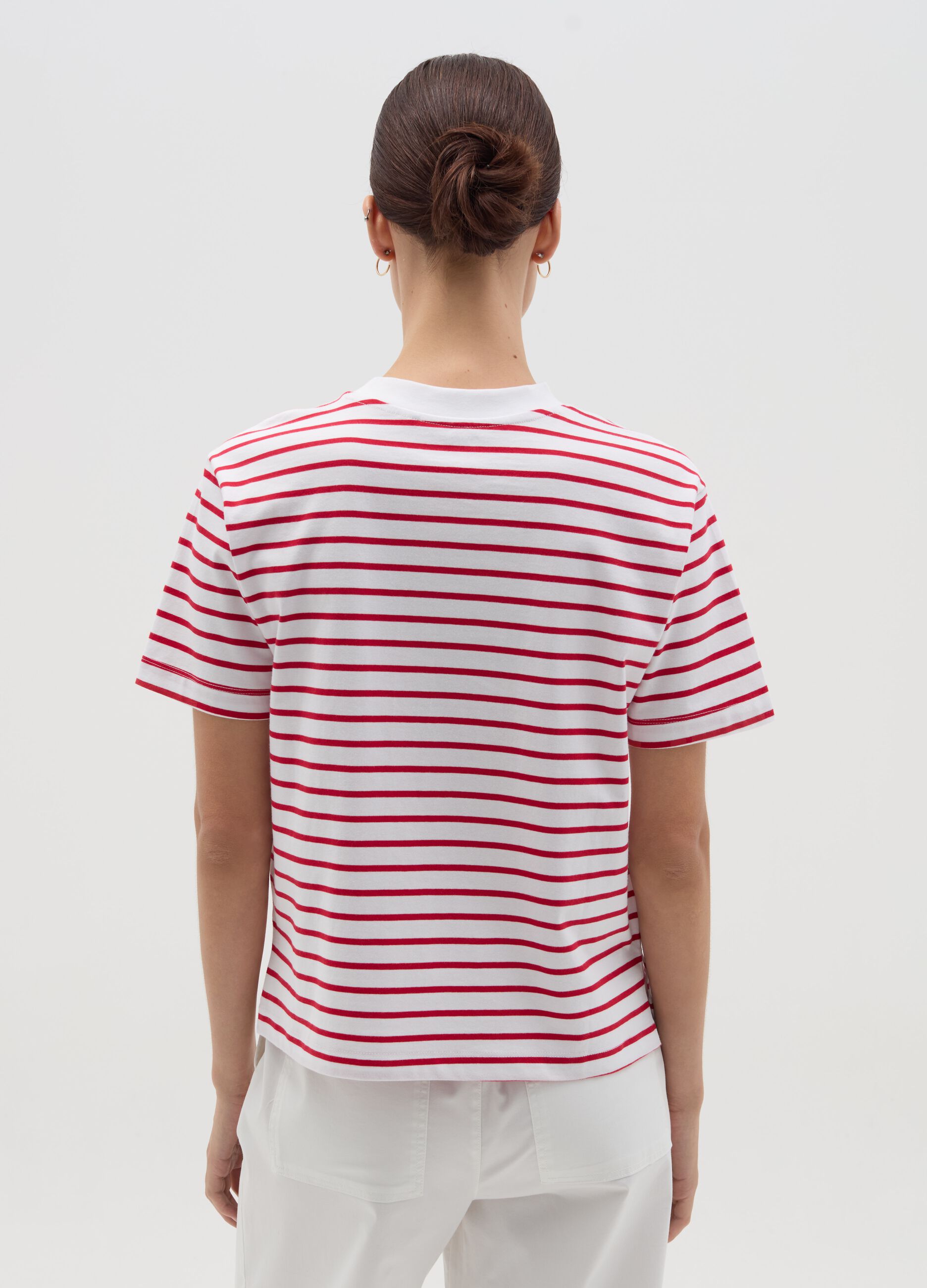 Striped cotton T-shirt