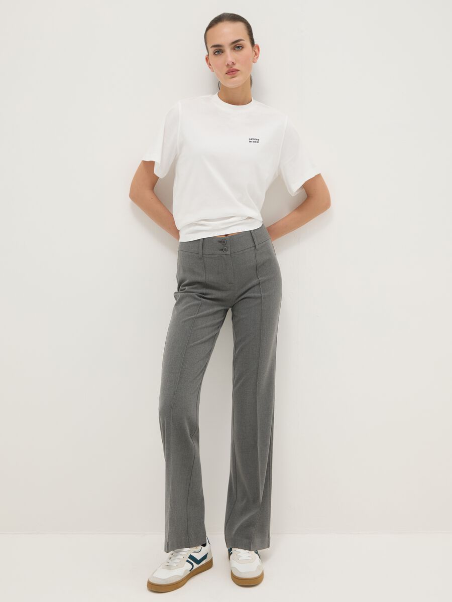 White Pure Cotton T-shirt Relaxed Fit_1