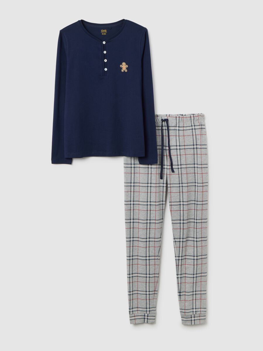 Multicolour pyjamas in pure cotton regular fit_4