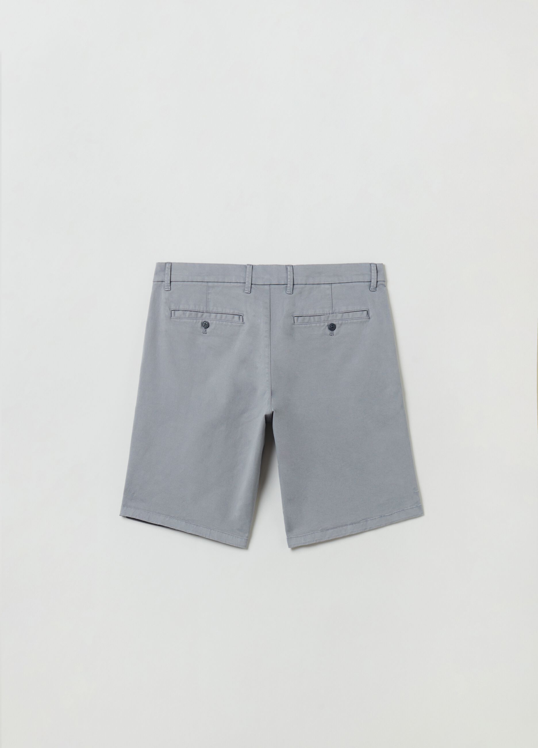 Stretch cotton Bermuda shorts