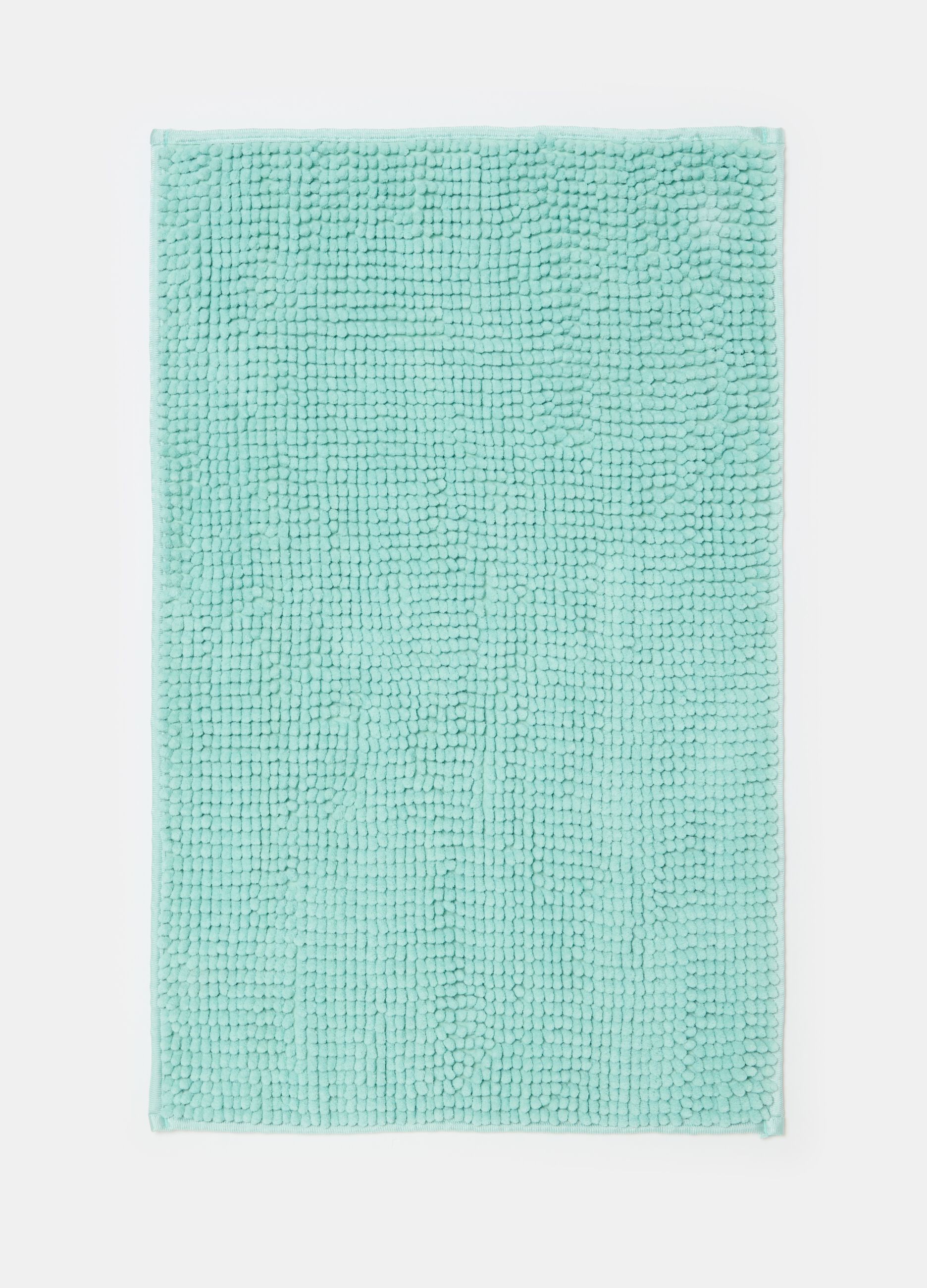 Plain shaggy bath mat