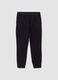 Black fleece jogger trousers, regular fit_2