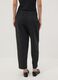 Black Milano-knit jogger trousers in stretch viscose, barrel fit_2