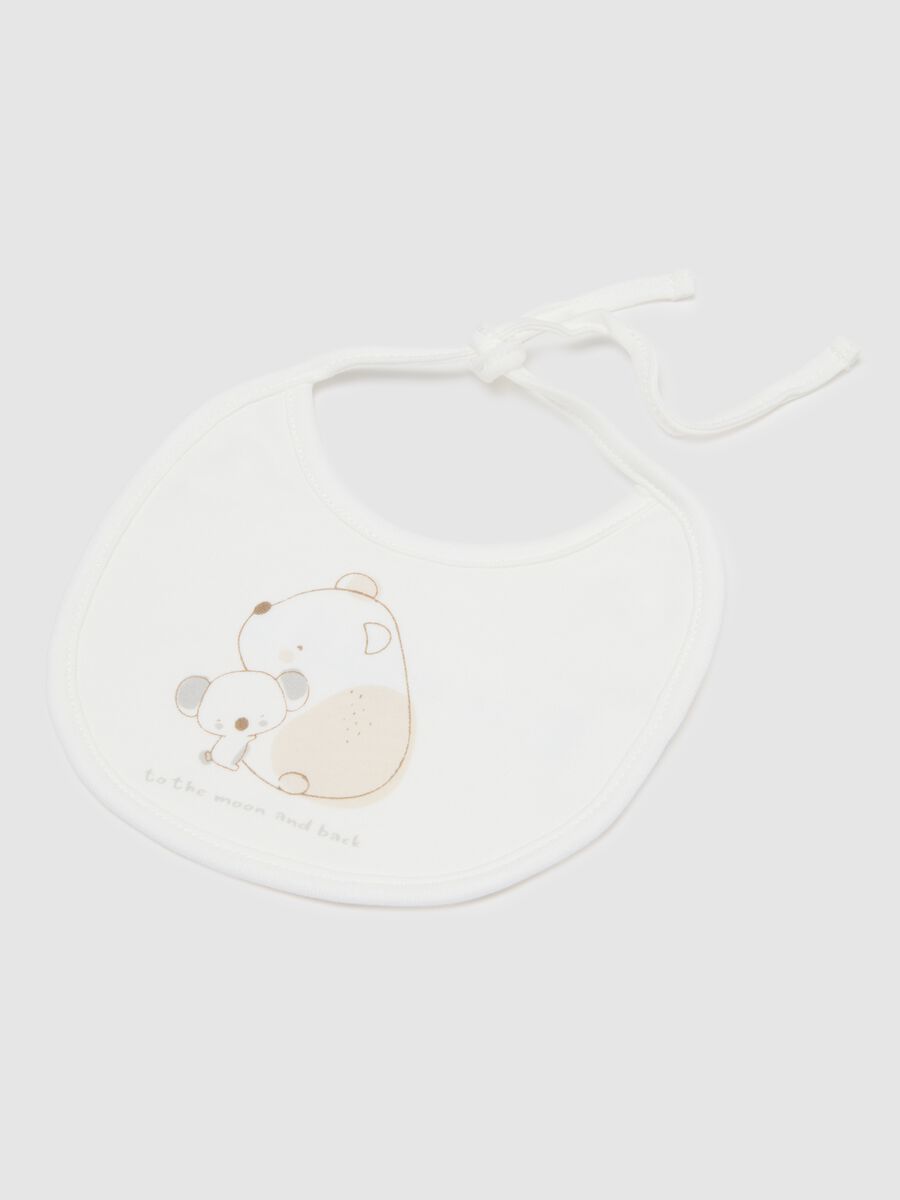 Two-pack baby bibs in pure white cotton_1