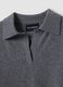 Grey pure wool polo-collar jumper with relaxed fit_5