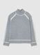 Grey High Neck Regular Fit Jumper_0