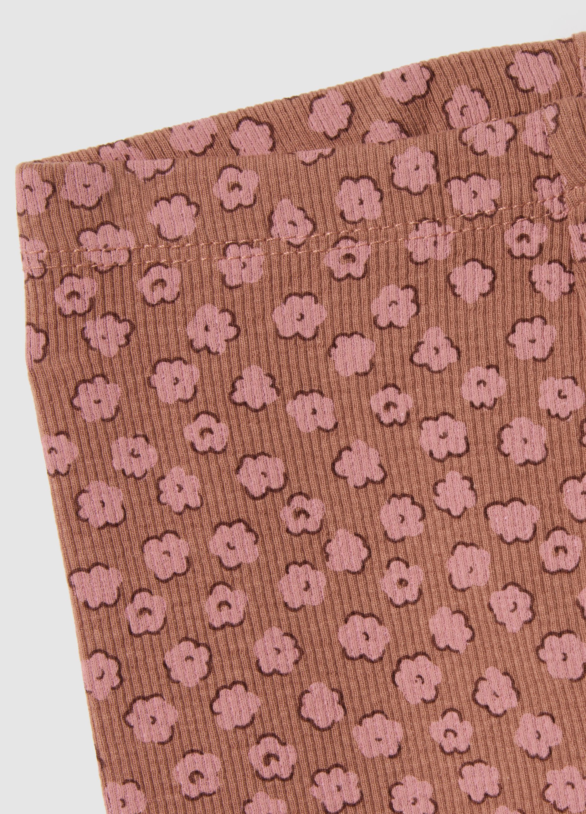 Multicolor Regular Fit Stretch Cotton Leggings for Girls