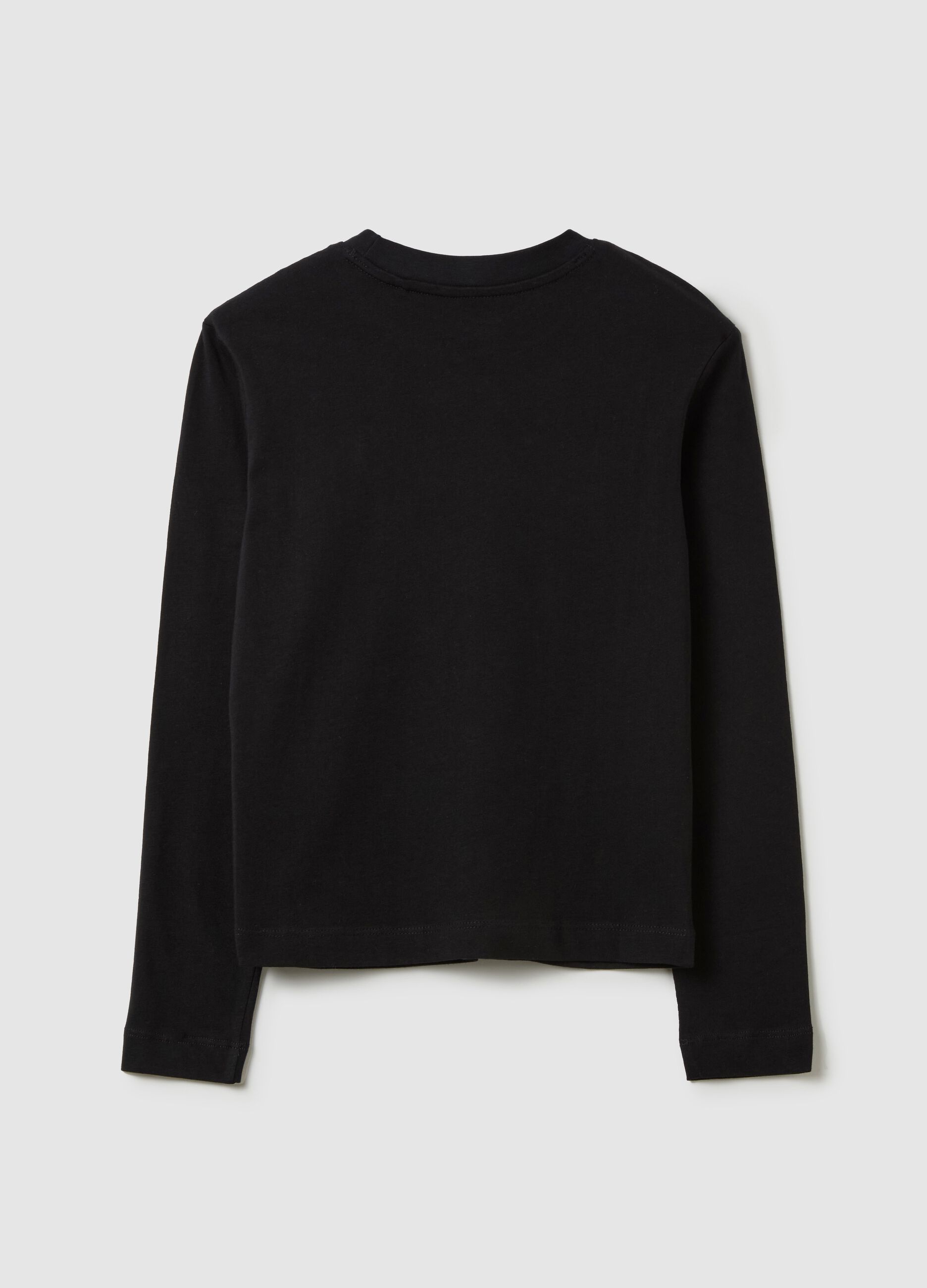 T-shirt a maniche lunghe in cotone 