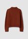 Cardigan rosso in puro cotone con bottoni regular fit_6