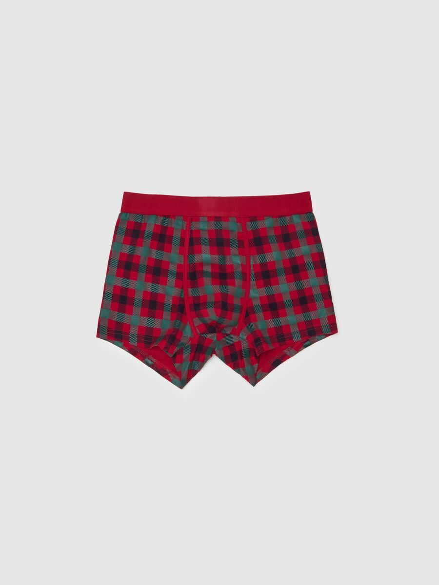 Stretch organic cotton boxer shorts with all-over print_4