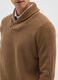 Brown shawl collar sweater regular fit_3