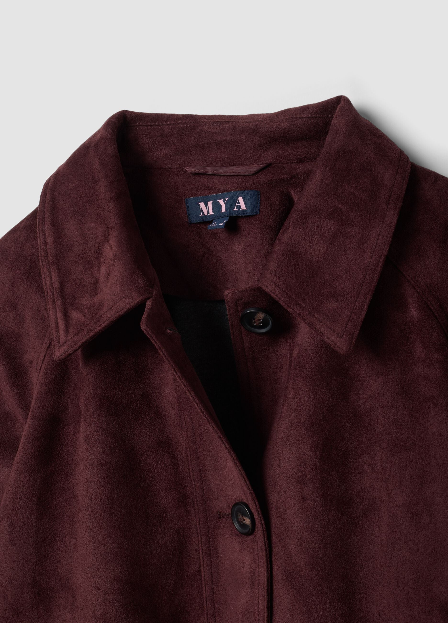Purple regular-fit jacket with button fastening
