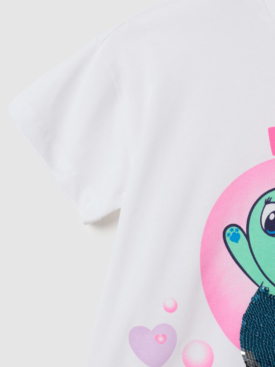 Girls' Stretch Cotton T-shirt - White_3