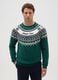 Save the Children Christmas Jumper with Green Jacquard Motif_0