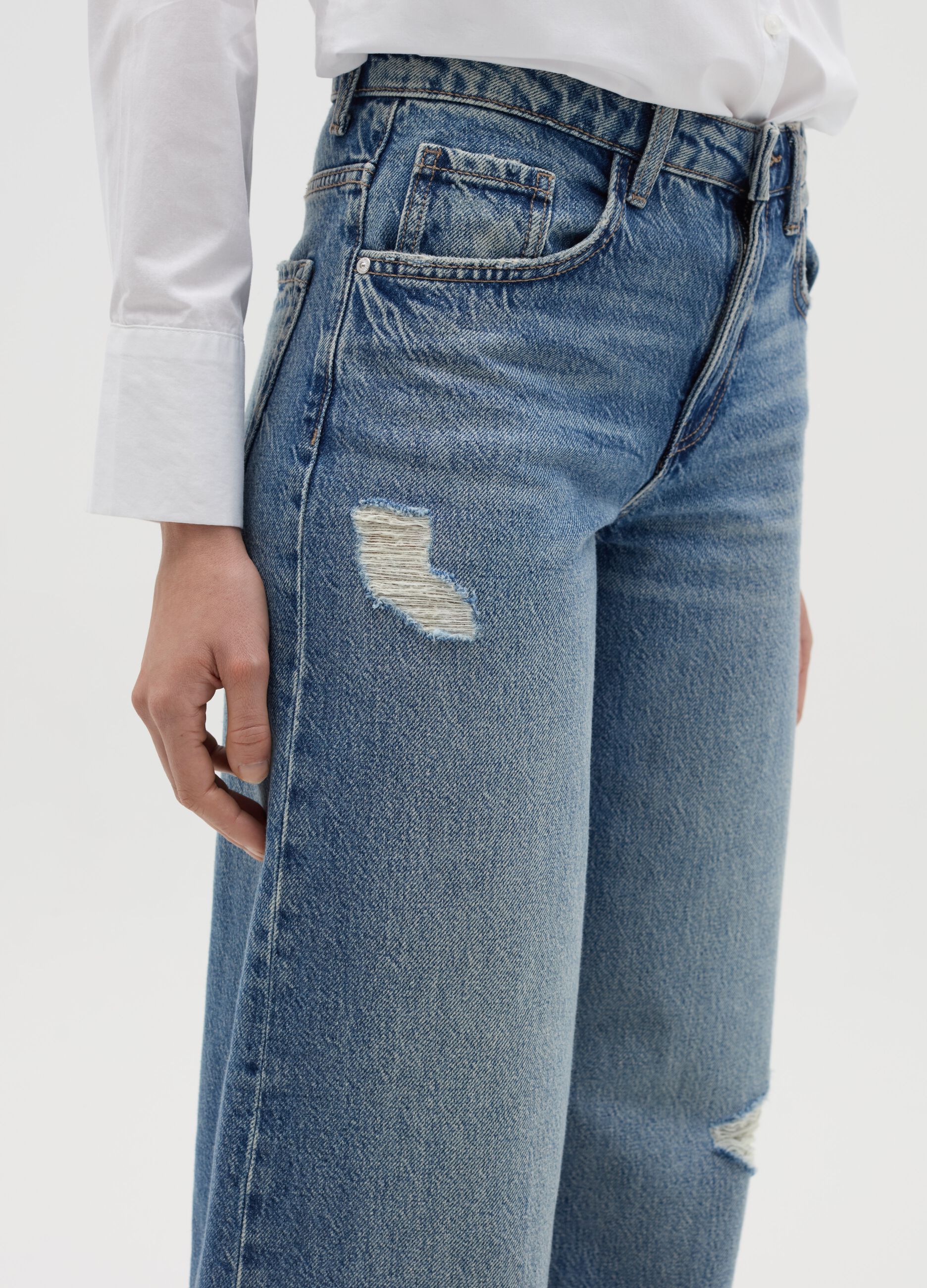 Jeans a gamba larga