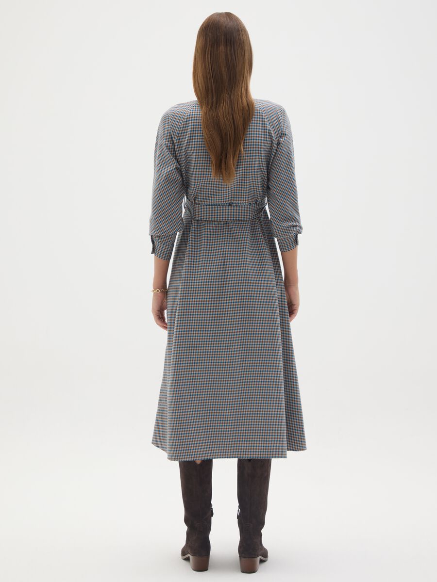 Multicoloured Maternity Dress with Micro Checks_3