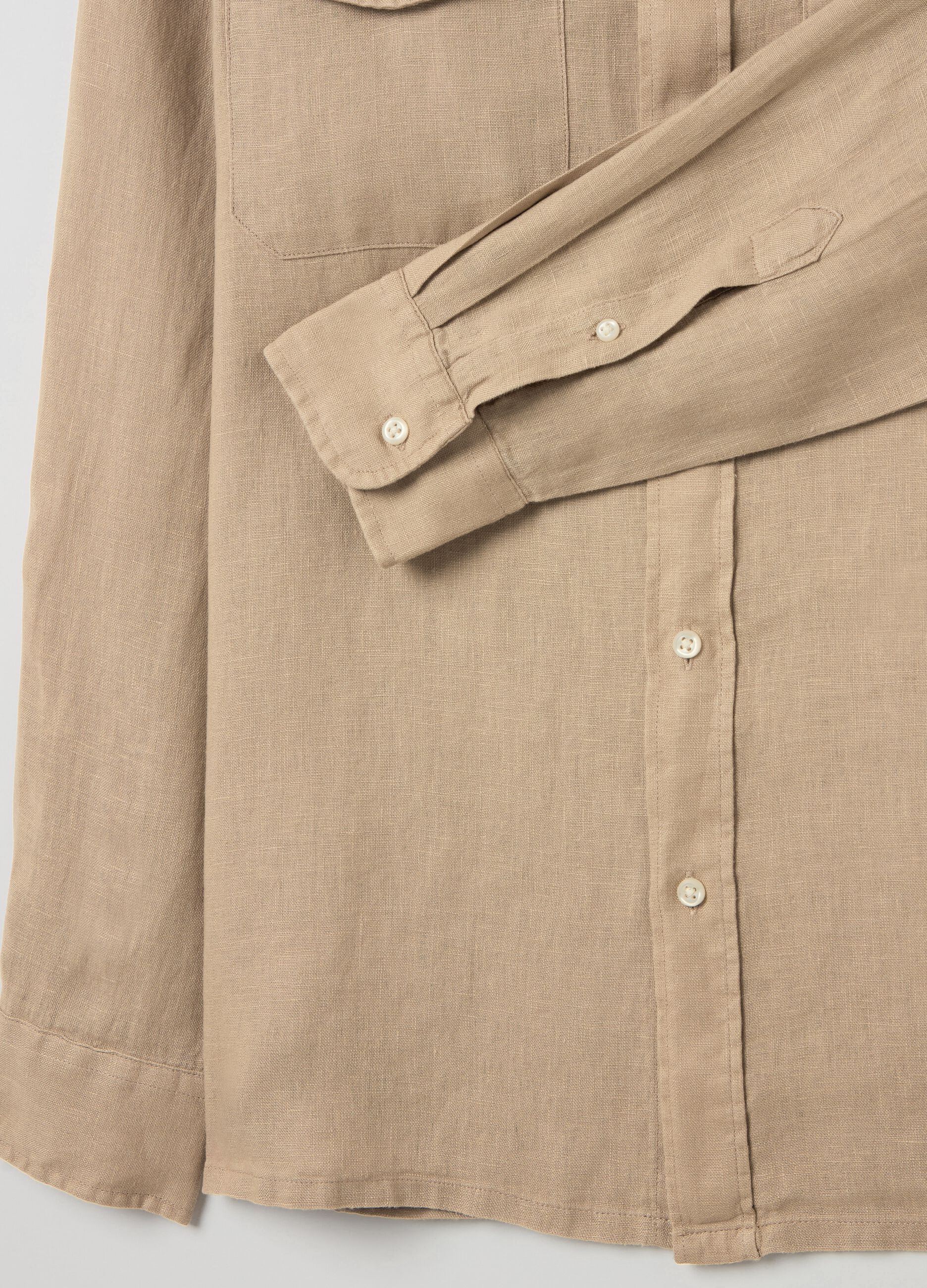 Regular-fit shirt in linen