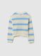 Pullover a righe con lavorazione traforata _1