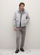 Grey padded jacket regular fit with zip and buttons_1