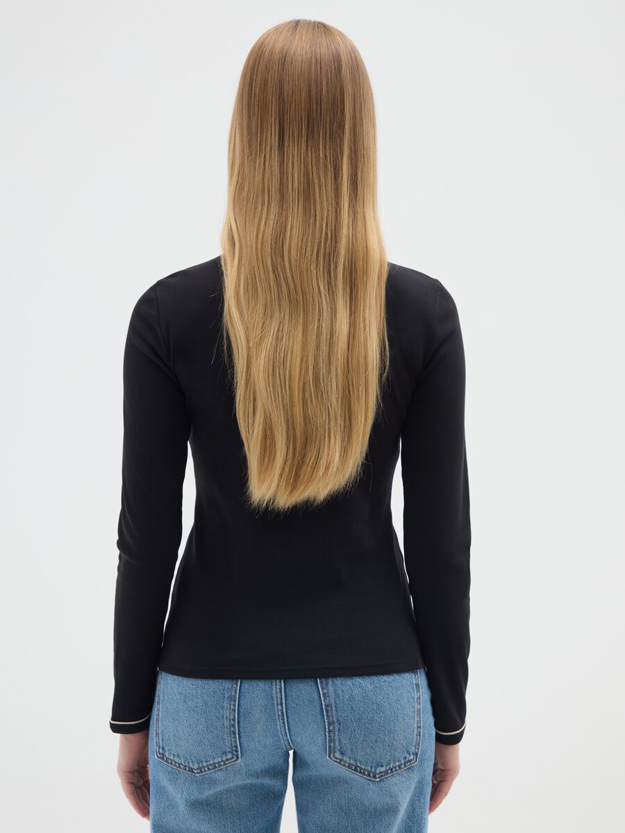 Black pure cotton regular fit jumper_2
