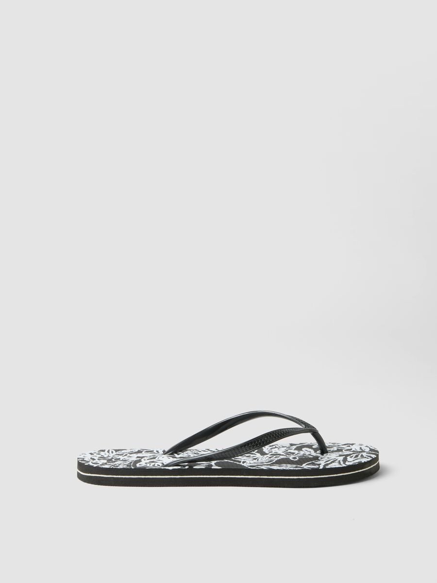 Infradito multicolor con fantasia floreale_0