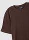 Brown pure cotton T-shirt with relaxed fit_5