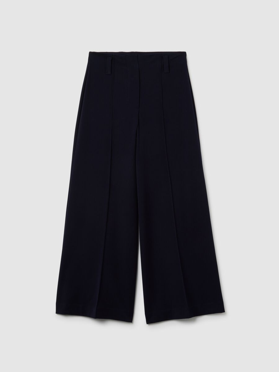 Wide Leg Blue Trousers_4