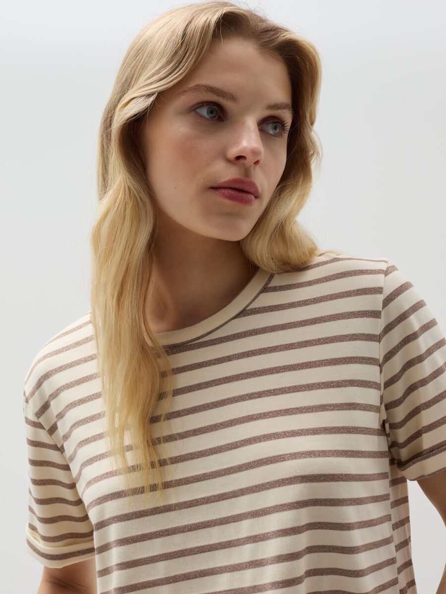 T-shirt with thin stripes and lurex_1