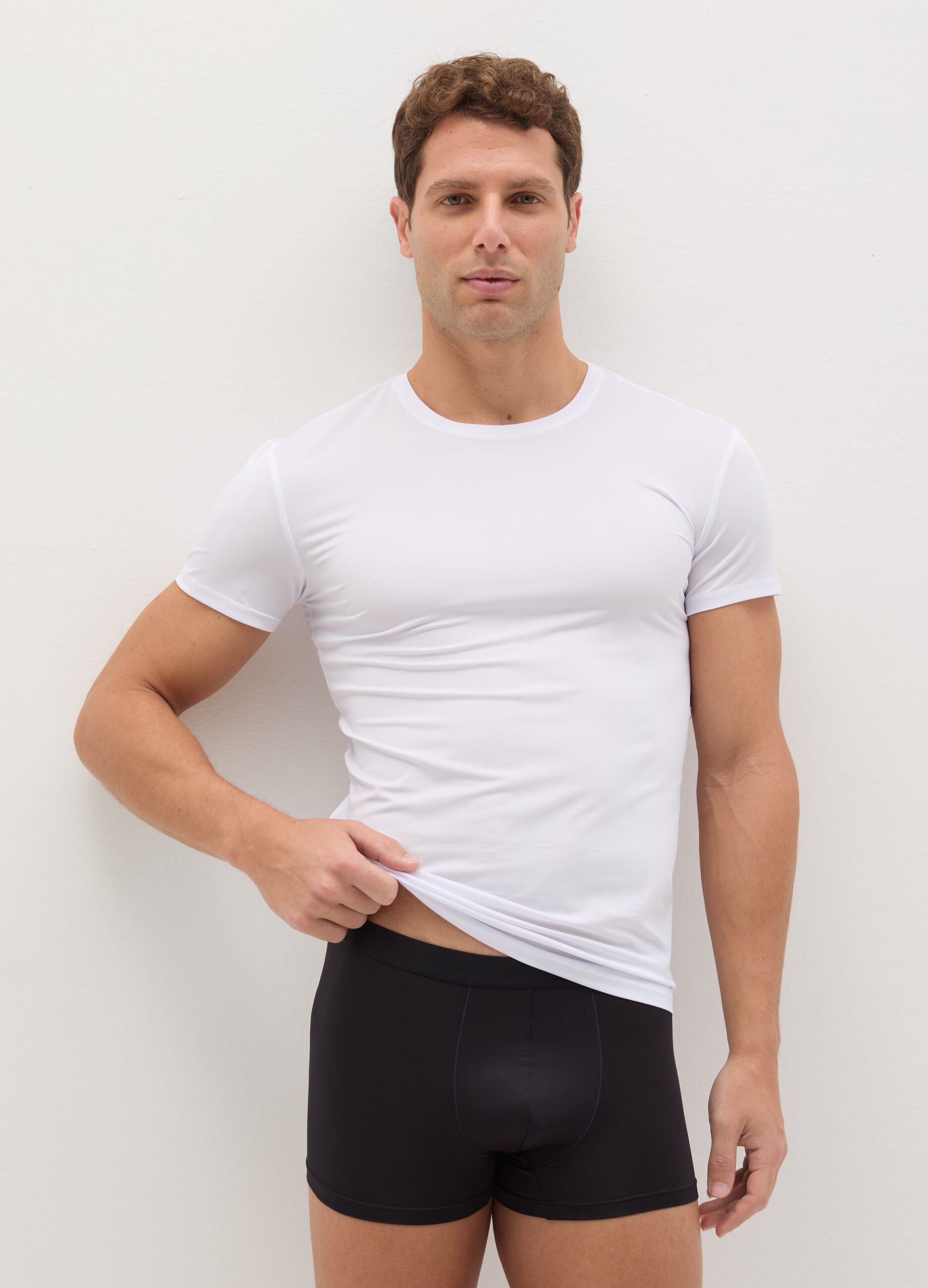 Two-pack undershirts in microfibre